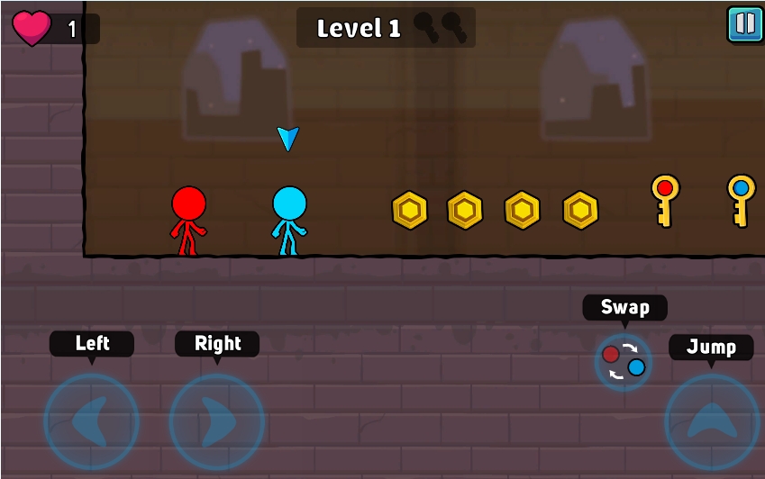 Red and Blue Stickman 2 multiplayer - Battle with friends